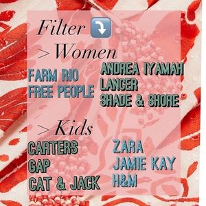 Filter to find Women’s or Kid’s